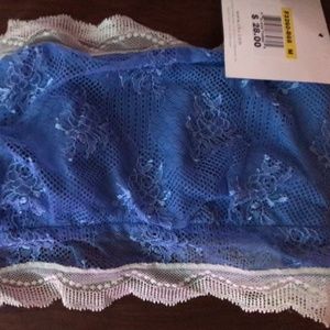 Calvin Klein blue lace bandeau bra Medium